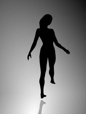 回る女性