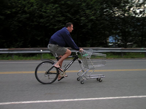 「ショッピングカー」と「自転車」を合体