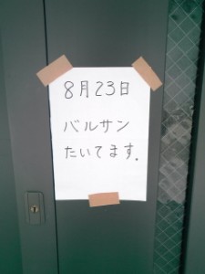 バルサンたいてます