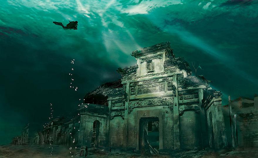 水中の石城都市、中国