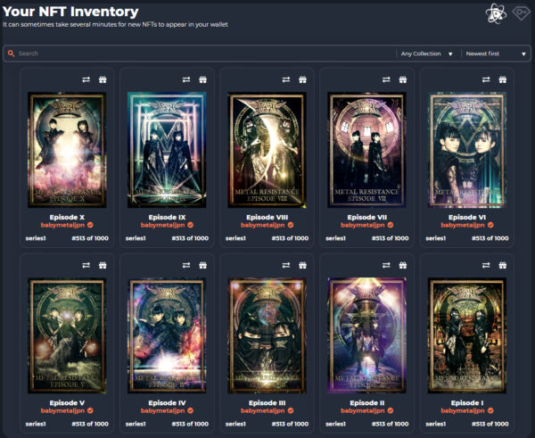 BABYMETALのNFTカードを購入しました | Hinemosu